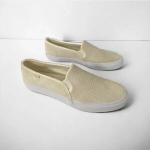 Keds Double Decker Off White Slip On Perforated Comfort  Sneakers Size 11